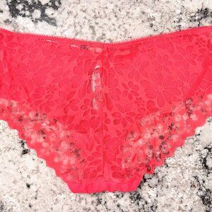 NWOT Victoria's Secret No-Show Floral Lace Back Hiphugger Panty